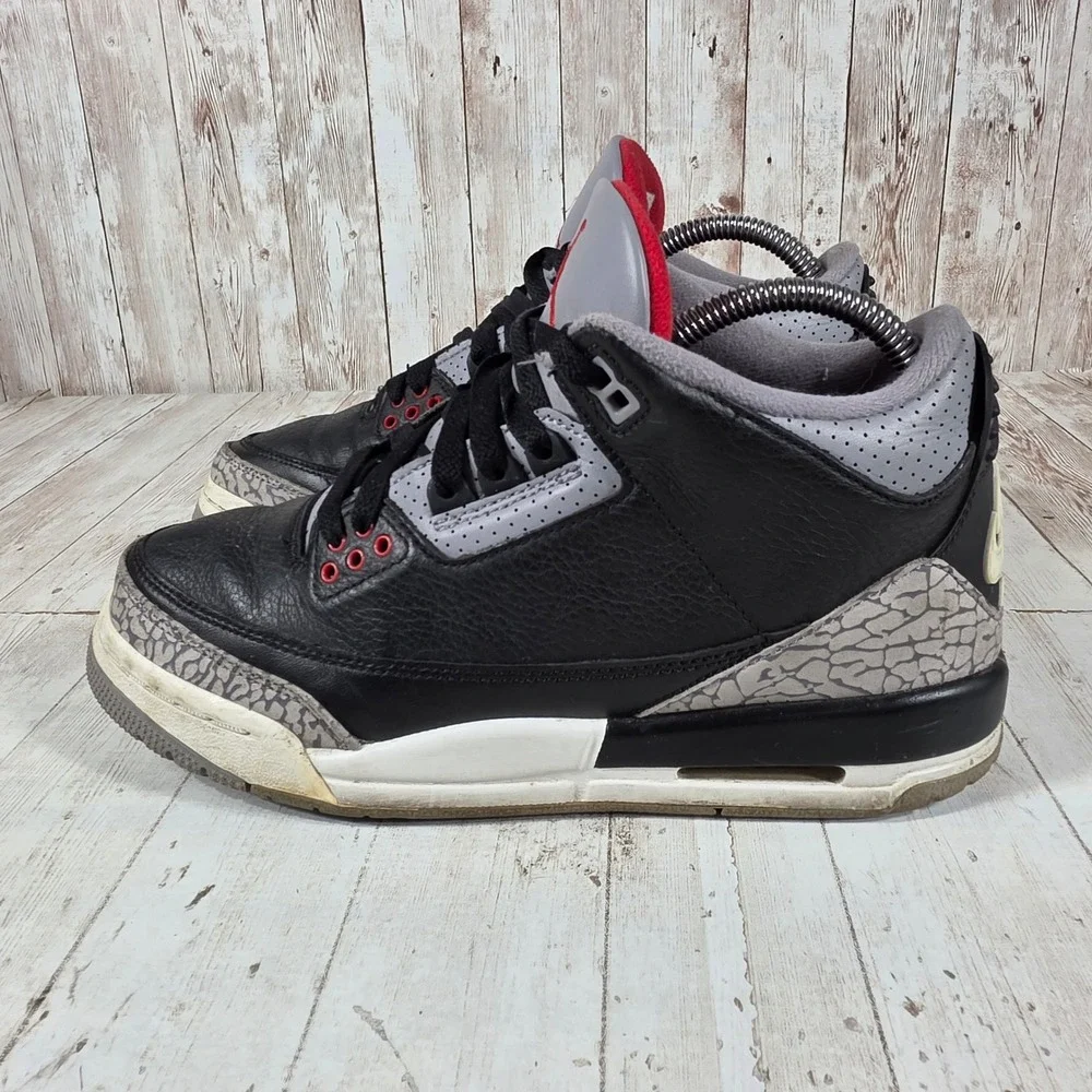 Jordan 3 Retro Black Cement 2024 Kids Youth Size 6Y DM0967-010 Black Red Grey